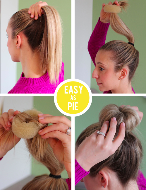 Как сделать гульку только из одной резинки для длинных волос