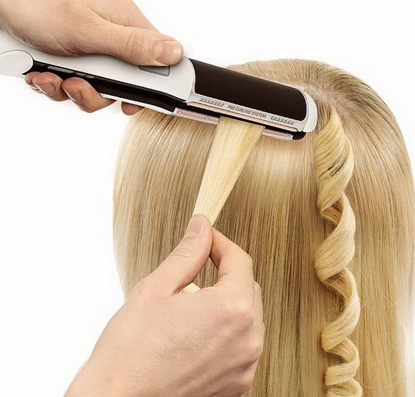 Как накрутить волосы утюжком для выпрямления на длинные волосы