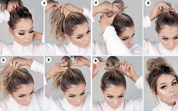Как сделать красивую дульку на голове самой себе на средние волосы